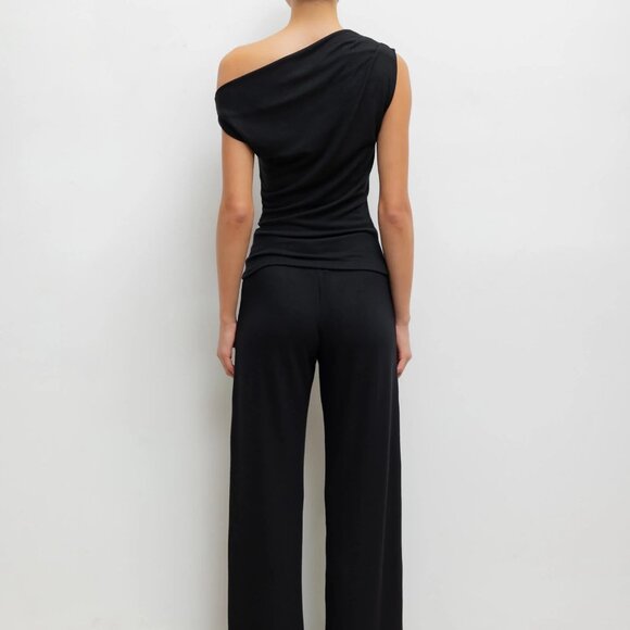NWT Leset Lauren Wide Leg Pant in Black - Size Medium - Picture 6 of 10
